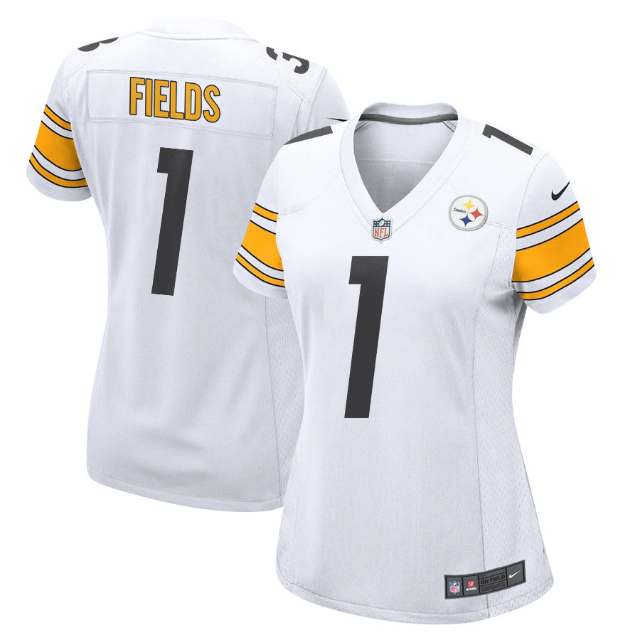 Pittsburgh Steelers #1 Justin Fields Game Jersey – White