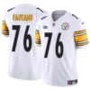 Pittsburgh Steelers #76 Troy Fautanu White 2024 With Dradt Patch FUSE Vapor Jersey