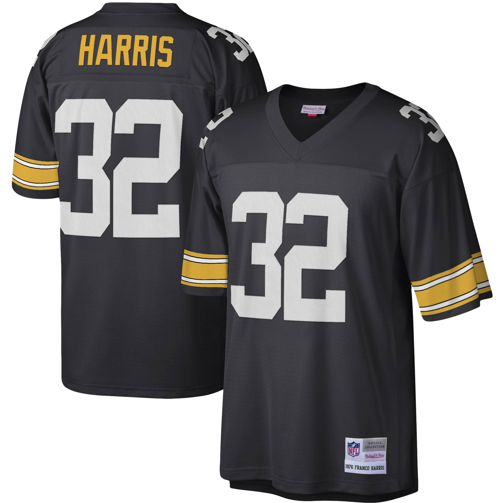 Franco Harris Pittsburgh Steelers Mitchell Ness Legacy Replica Jersey Black