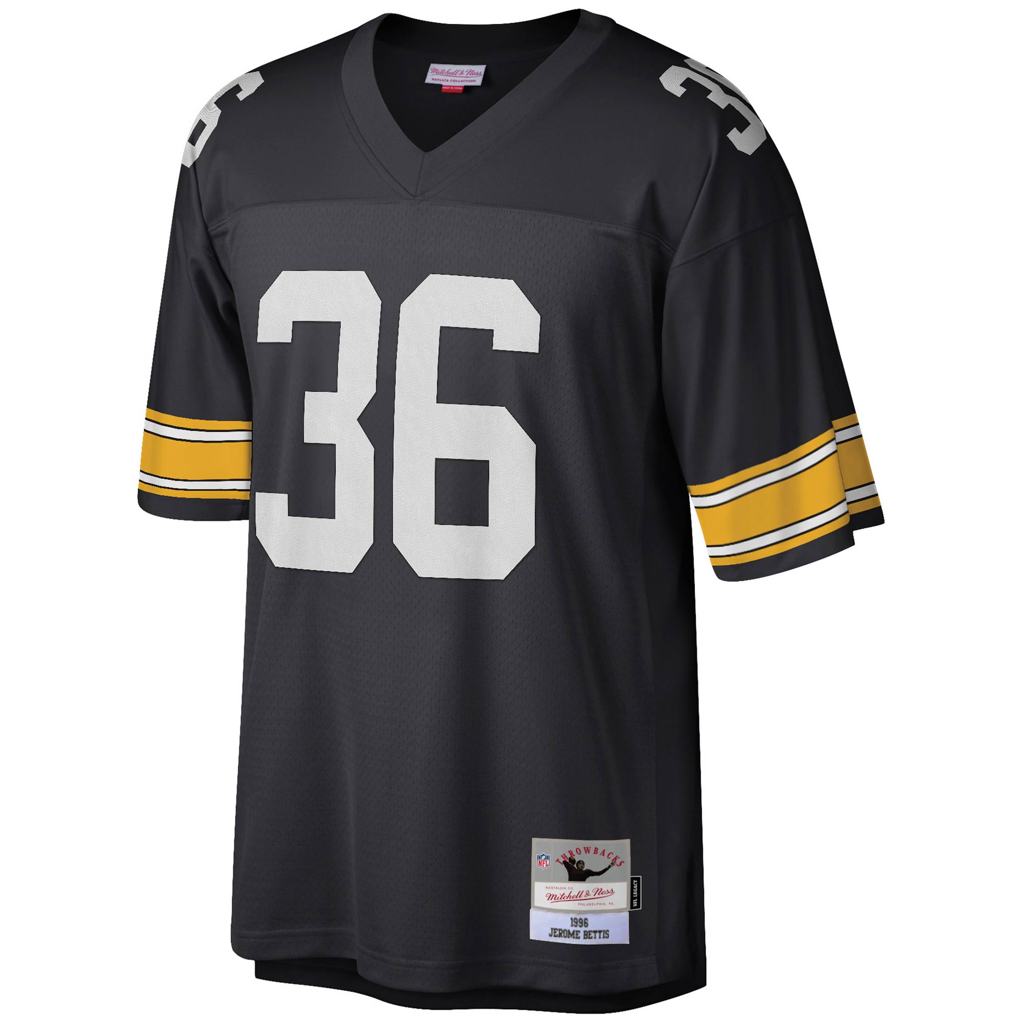 Jerome Bettis Pittsburgh Steelers Mitchell Ness Legacy Replica Jersey Black - Image 2