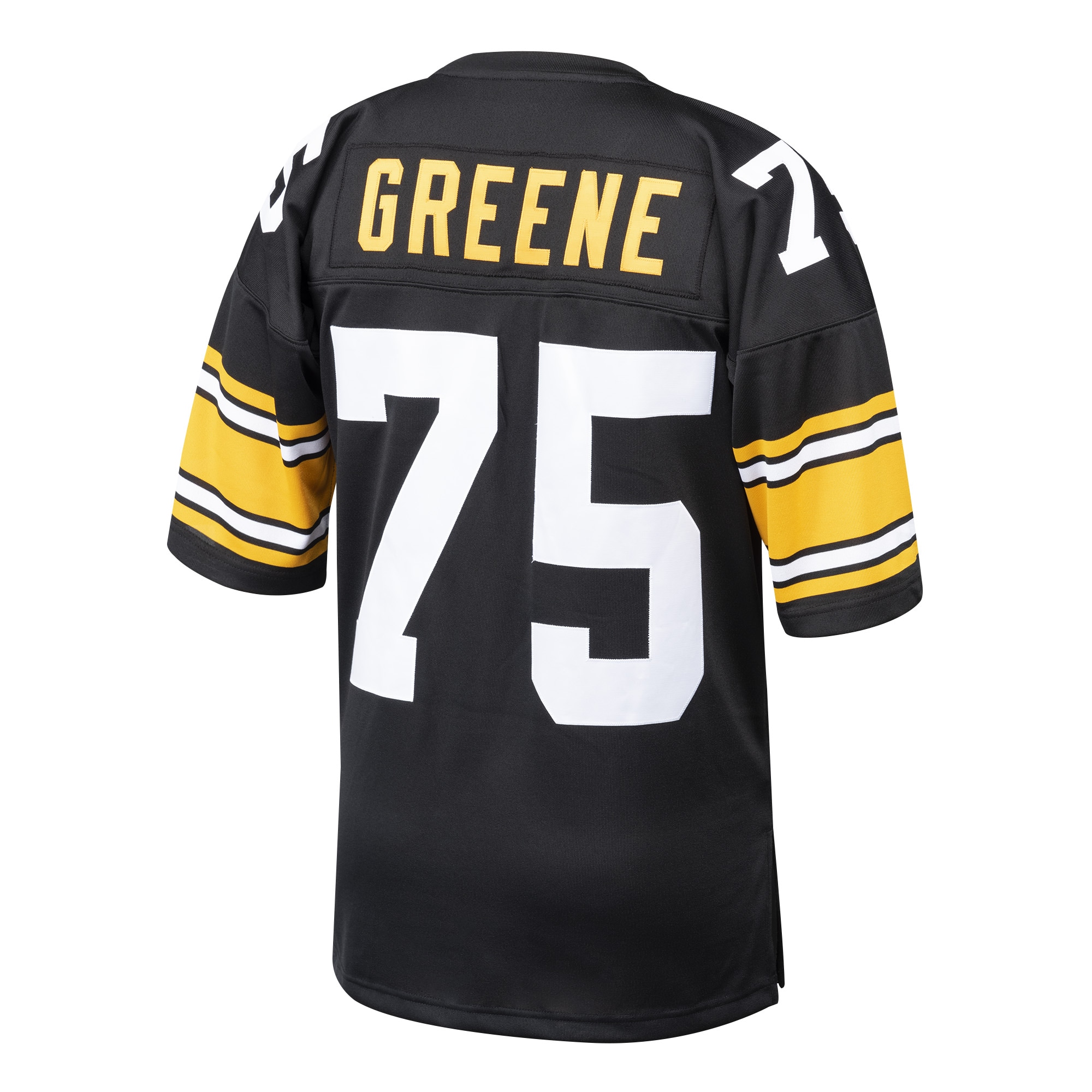 Joe Greene Pittsburgh Steelers 1975 Mitchell Ness Authentic Throwback Retired Player Jersey Black - Image 3