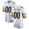 Mens Nike White Pittsburgh Steelers Away Custom Game Jersey
