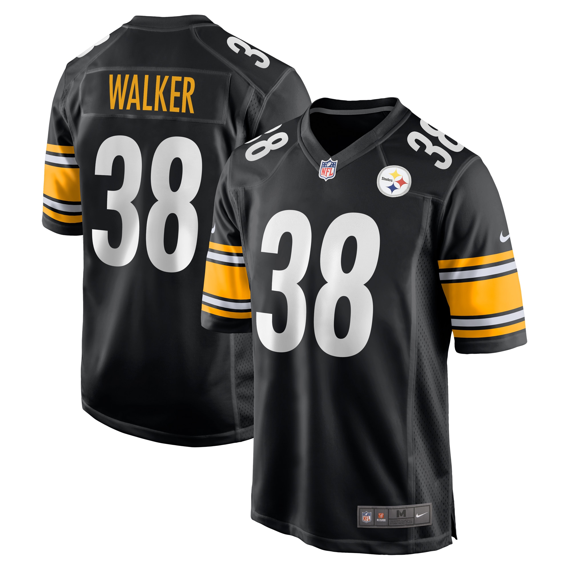 Mykal Walker Pittsburgh Steelers Nike Team Game Jersey Black - Image 2
