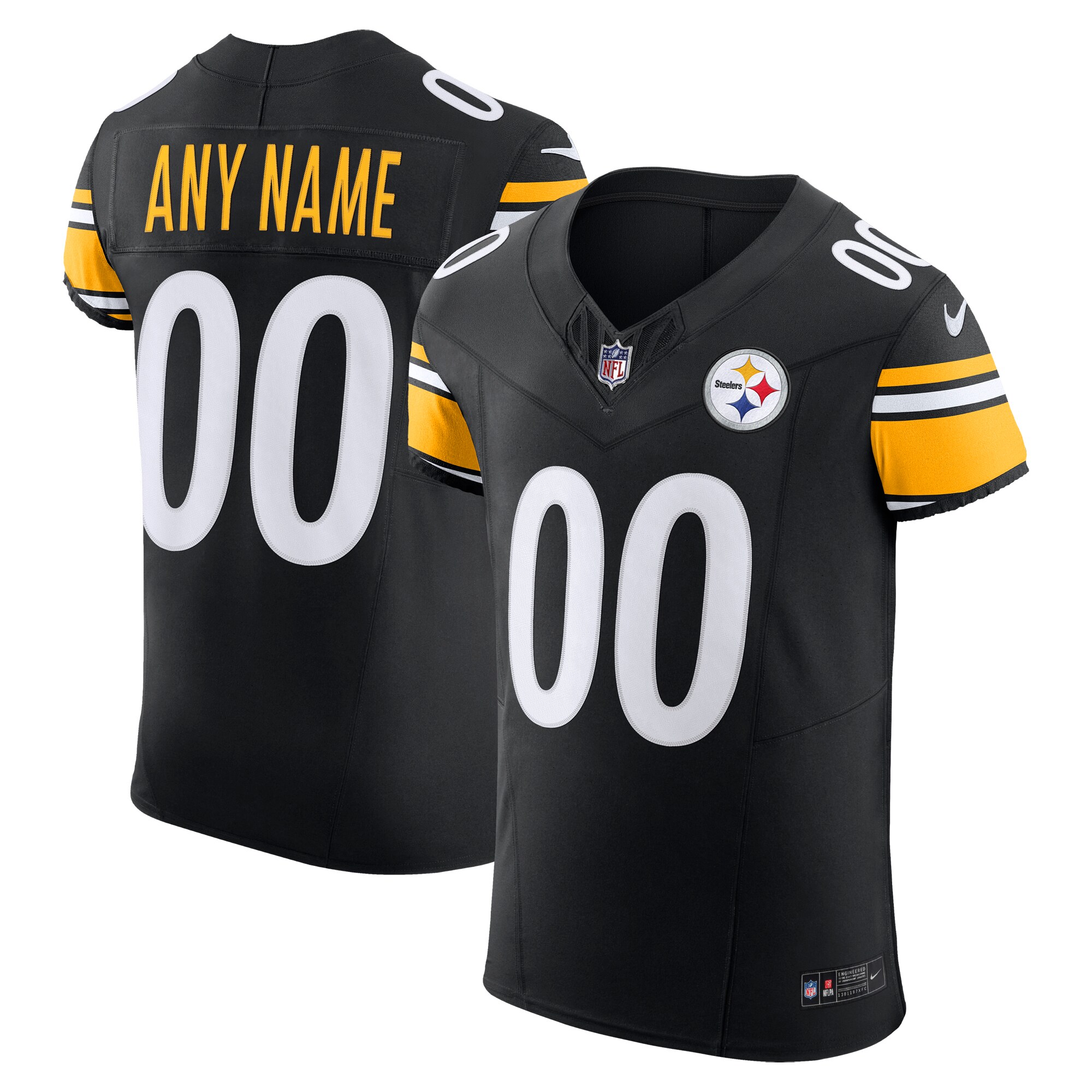 Pittsburgh Steelers Nike Vapor FUSE Elite Custom Jersey Black
