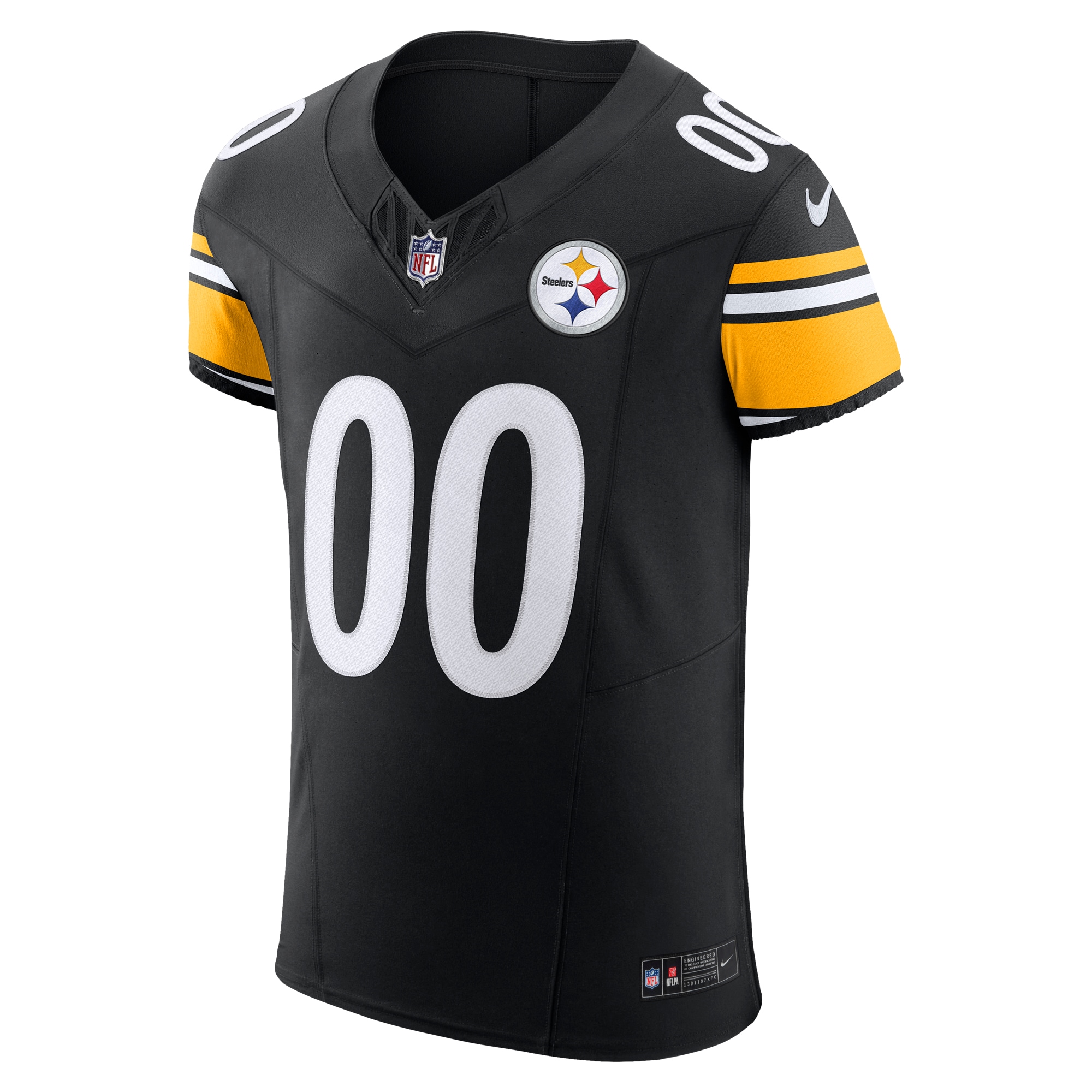 Pittsburgh Steelers Nike Vapor FUSE Elite Custom Jersey Black - Image 2