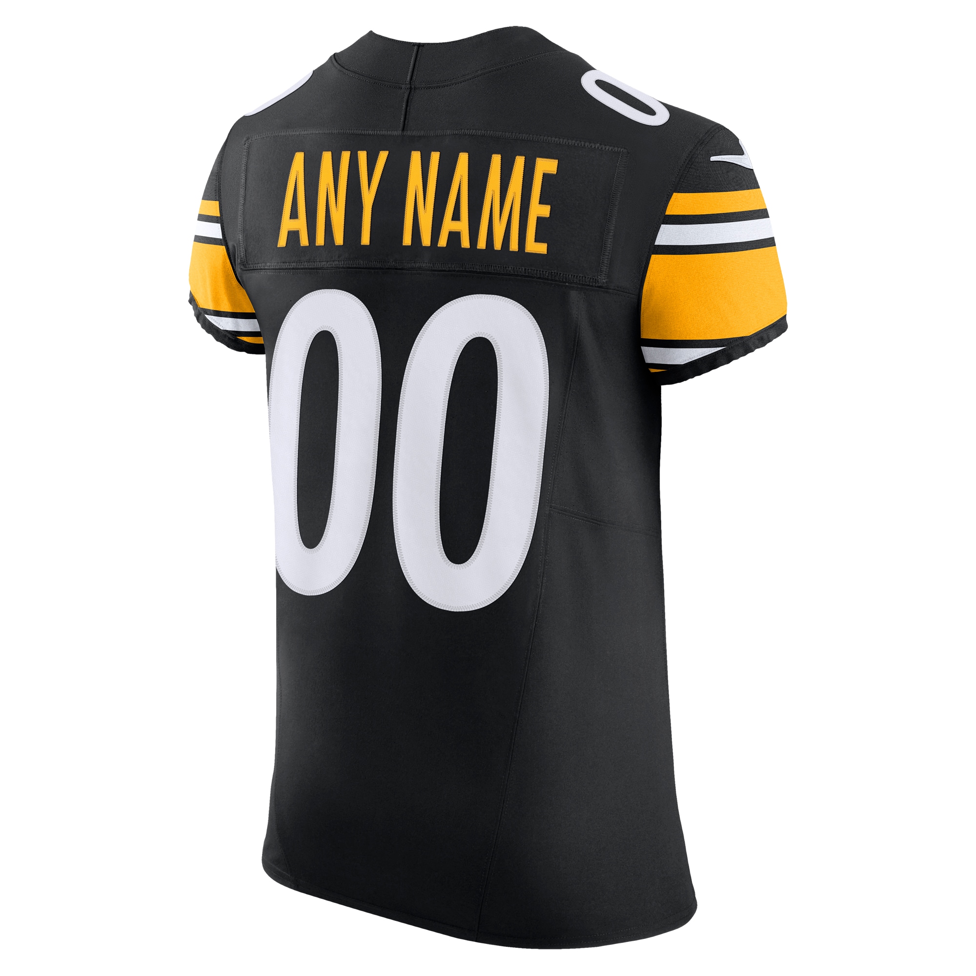 Pittsburgh Steelers Nike Vapor FUSE Elite Custom Jersey Black - Image 3