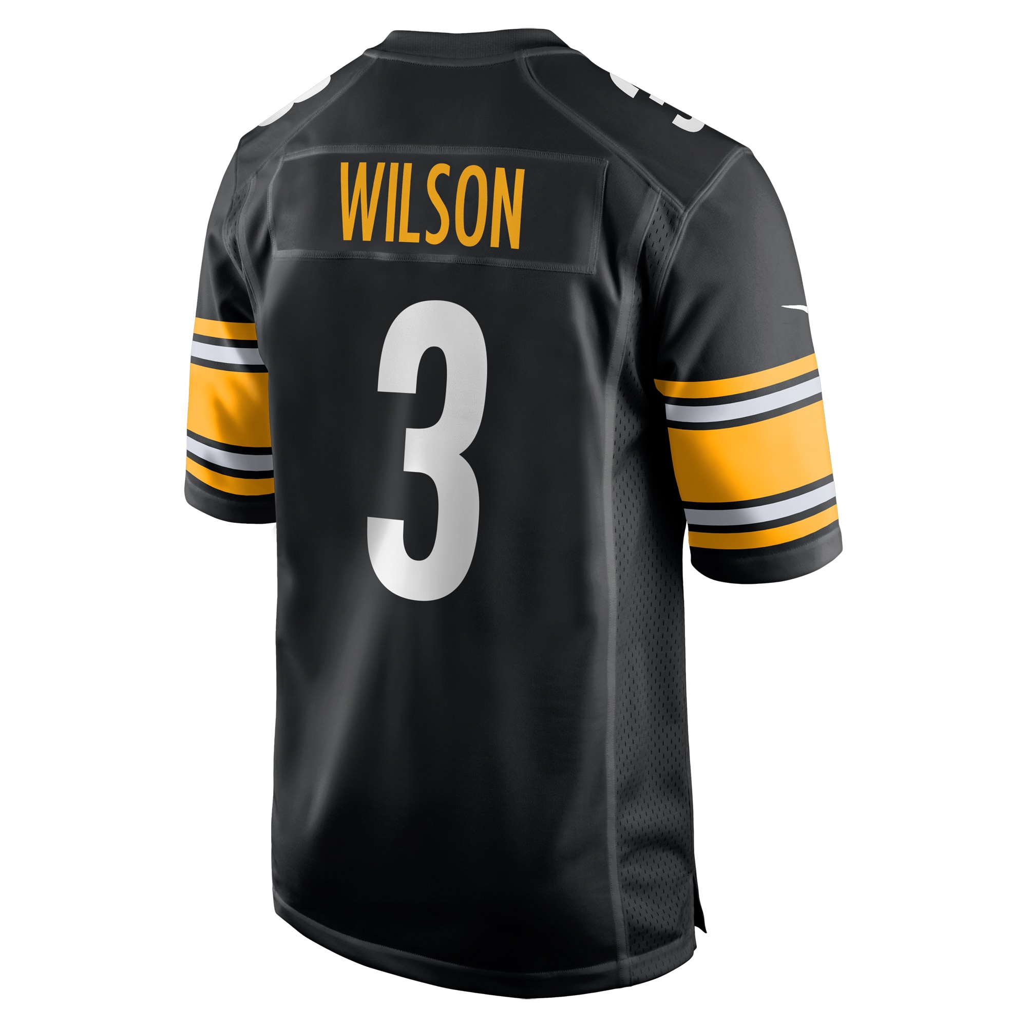 Russell Wilson Pittsburgh Steelers Nike Game Jersey Black - Image 3