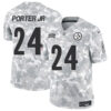 Pittsburgh Steelers #24 Joey Porter Jr 2024 FUSE Arctic Camo Salute To Service Limited Football Stitched Jersey