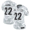 Women Pittsburgh Steelers #22 Najee Harris 2024 FUSE Arctic Camo Salute To Service Limited Football Stitched Jersey