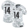 Women Pittsburgh Steelers #14 George Pickens 2024 FUSE Arctic Camo Salute To Service Limited Football Stitched Jersey
