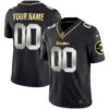 Steelers Gold Vapor Custom Jersey V2 – All Stitched – Youth – Black Limited