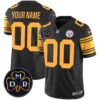 Steelers DMR Patch Vapor Limited Custom Jersey – All Stitched – Youth – Color Rush