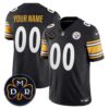 Steelers DMR Patch Vapor Limited Custom Jersey – All Stitched – Men – Black