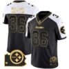 Men’s Steelers Home Patch Gold Vapor Jersey – All Stitched – Alternate – Jerome Bettis