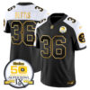 Men’s Steelers 50th Anniversary of Super Bowl IX Patch Gold Vapor Limited Jersey – All Stitched – Alternate – Jerome Bettis