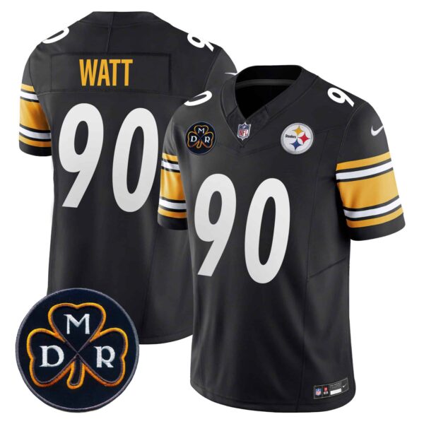 Men’s Steelers DMR Patch Vapor Limited Jersey – All Stitched – Black – T. J. Watt