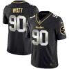 Men’s Steelers Gold Vapor Jersey V2 – All Stitched – Black Limited – T. J. Watt