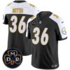 Men’s Steelers DMR Patch Vapor Limited Jersey – All Stitched – Black Alternate – Jerome Bettis