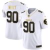 Men’s Steelers Gold Vapor Jersey V2 – All Stitched – White Gold – T. J. Watt