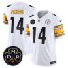 Men’s Steelers DMR Patch Vapor Limited Jersey – All Stitched – White – George Pickens