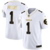 Men’s Steelers Gold Vapor Jersey V2 – All Stitched – White Gold – Justin Fields