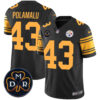 Men’s Steelers DMR Patch Vapor Limited Jersey – All Stitched – Color Rush – Troy Polamalu