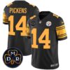 Men’s Steelers DMR Patch Vapor Limited Jersey – All Stitched – Color Rush – George Pickens