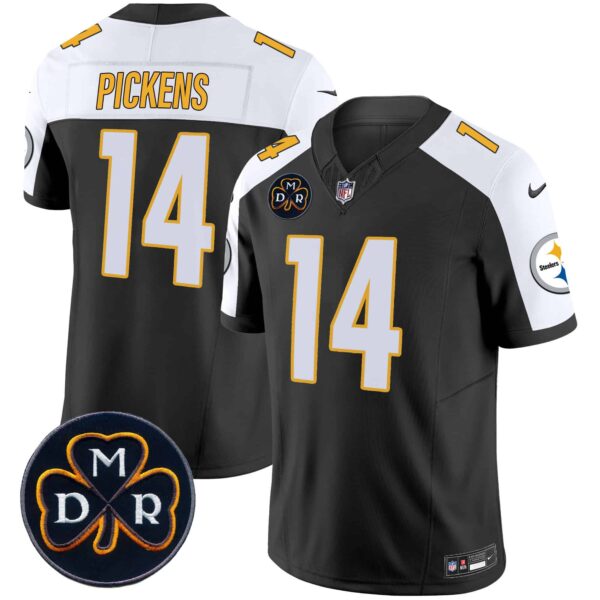 Men’s Steelers DMR Patch Vapor Limited Jersey – All Stitched – Black Alternate – George Pickens