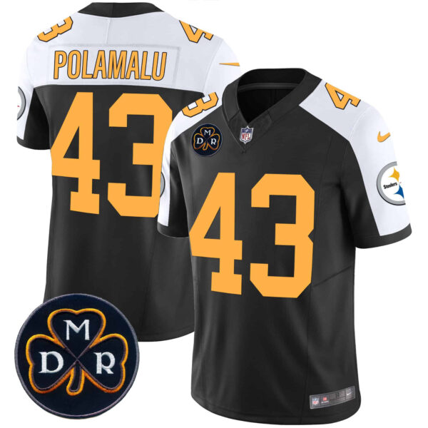 Men’s Steelers DMR Patch Vapor Limited Jersey – All Stitched – Rush Alternate – Troy Polamalu
