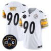 Men’s Steelers DMR Patch Vapor Limited Jersey – All Stitched – White – T. J. Watt