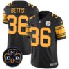 Men’s Steelers DMR Patch Vapor Limited Jersey – All Stitched – Color Rush – Jerome Bettis