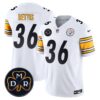 Men’s Steelers DMR Patch Vapor Limited Jersey – All Stitched – White – Jerome Bettis