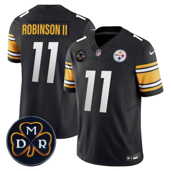Men’s Steelers DMR Patch Vapor Limited Jersey – All Stitched – Black – Allen Robinson II