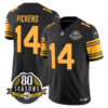 Pittsburgh Steelers 80th Anniversary Patch Vapor Limited Jersey – All Stitched – Color Rush – George Pickens Jersey