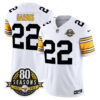Pittsburgh Steelers 80th Anniversary Patch Vapor Limited Jersey – All Stitched – 1975 White – Najee Harris Jersey