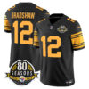 Pittsburgh Steelers 80th Anniversary Patch Vapor Limited Jersey – All Stitched – Color Rush – Terry Bradshaw Jersey