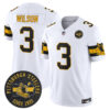 Pittsburgh Steelers Throwback 1933 Patch Vapor Limited Jersey – All Stitched – White – Russell Wilson Jersey