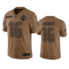 Seattle Seahawks #16 Tyler Lockett 2023 Brown Salute To Service Limited Stitched Football Jersey