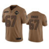 Seattle Seahawks #67 Charles Cross 2023 Brown Salute To Service Limited Stitched Football Jersey