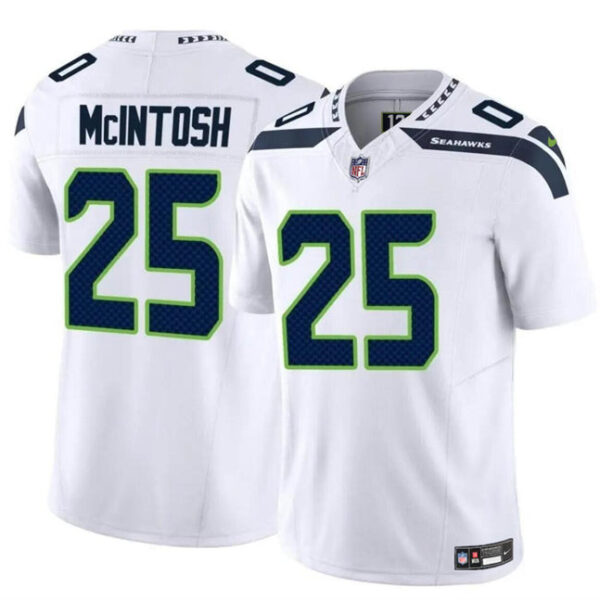 Seattle Seahawks #25 Kenny Mcintosh White 2024 FUSE Vapor Limited Stitched Jersey