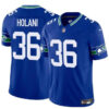Seattle Seahawks #36 George Holani Royal 2024 FUSE Throwback Vapor Limited Jersey