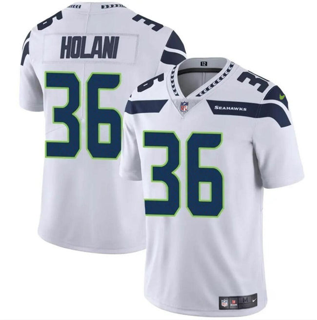 Seattle Seahawks #36 George Holani White Vapor Limited Stitched Football Jersey
