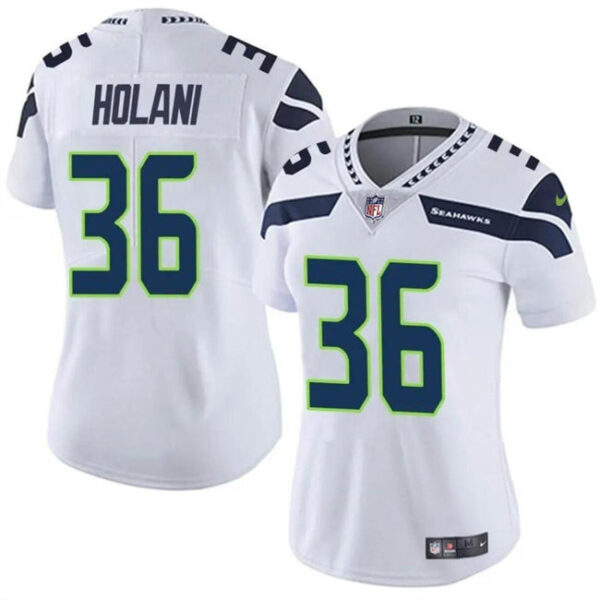 Seattle Seahawks #36 George Holani White Vapor Limited Stitched Football Jersey