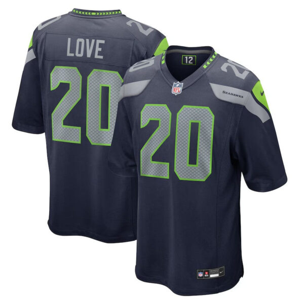 Seattle Seahawks #20 Julian Love Game Jersey College Navy