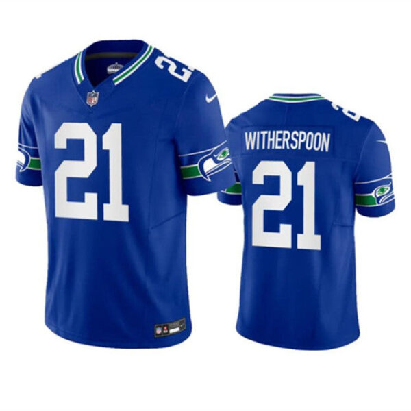 Seattle Seahawks #21 Devon Witherspoon Royal 2023 FUSE Vapor Limited Jersey