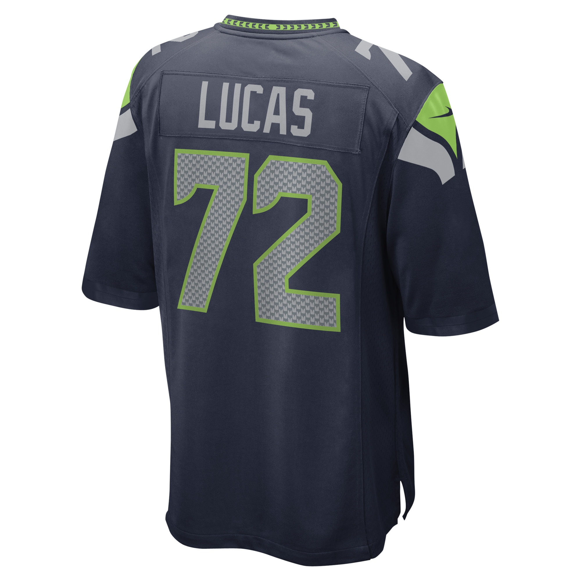 Abraham Lucas Seattle Seahawks Nike Game Player Jersey College Navy - Image 3