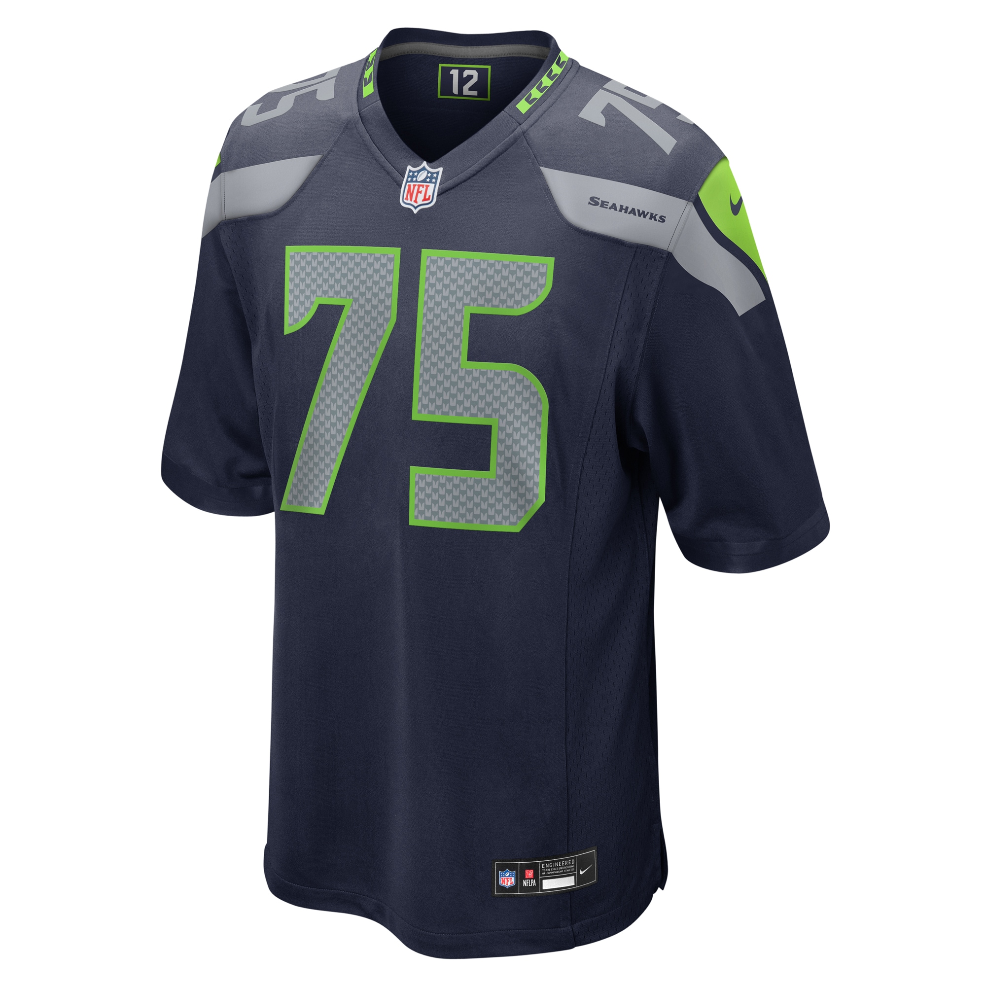 Anthony Bradford Seattle Seahawks Nike Game Jersey College Navy - Image 2