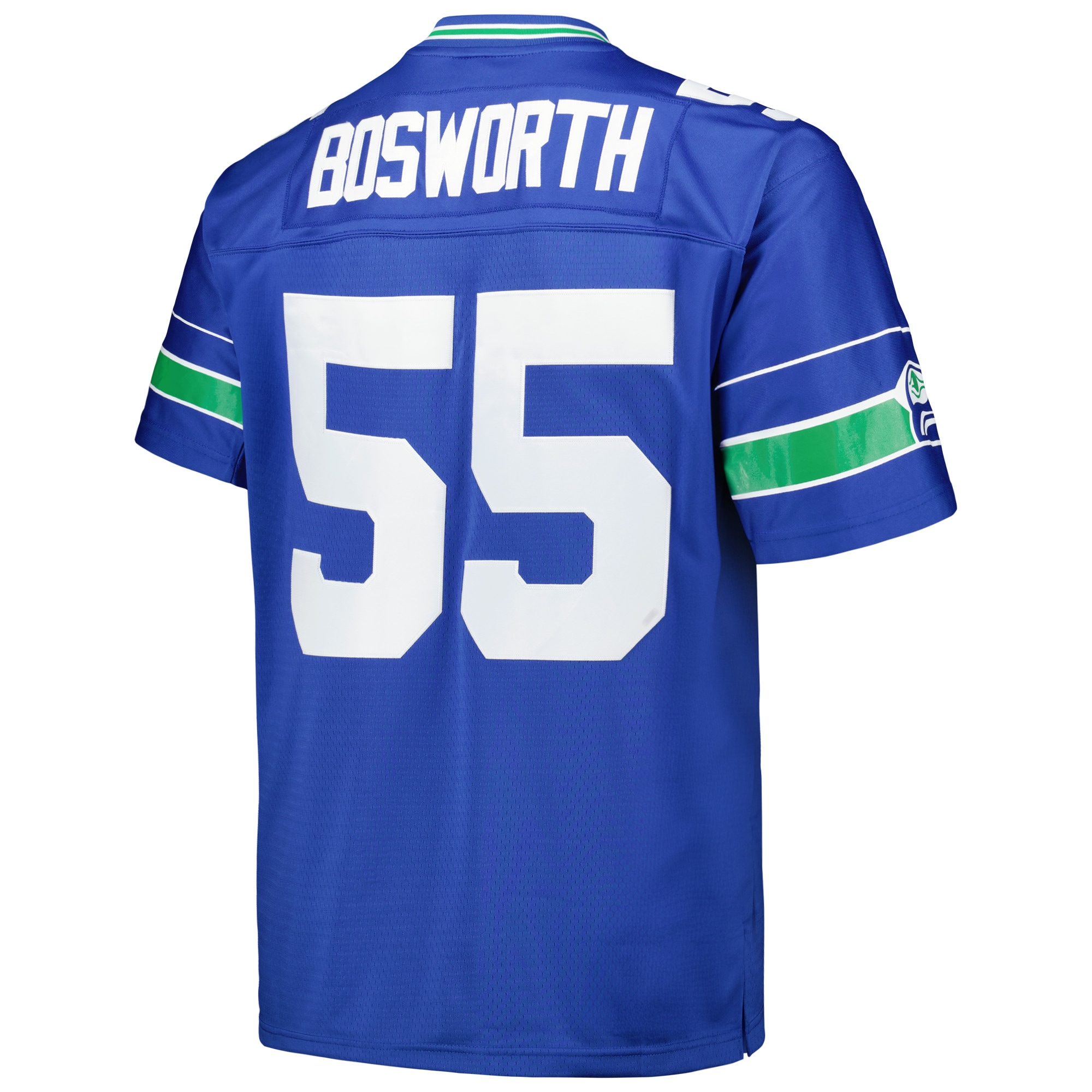 Brian Bosworth Seattle Seahawks Mitchell Ness Big Tall 1987 Legacy Retired Player Jersey Royal - Image 3