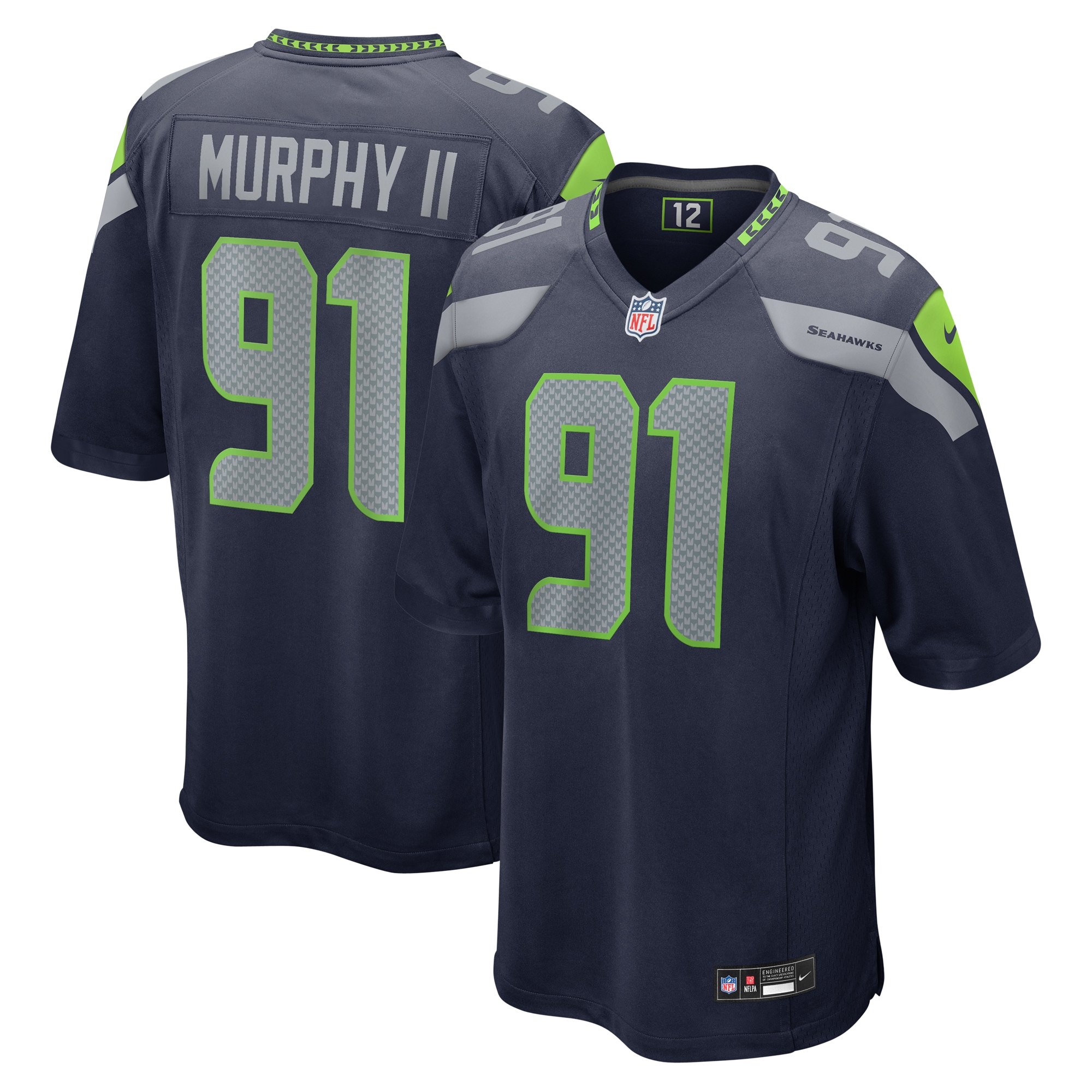 Byron Murphy II Seattle Seahawks Nike Player Game Jersey College Navy
