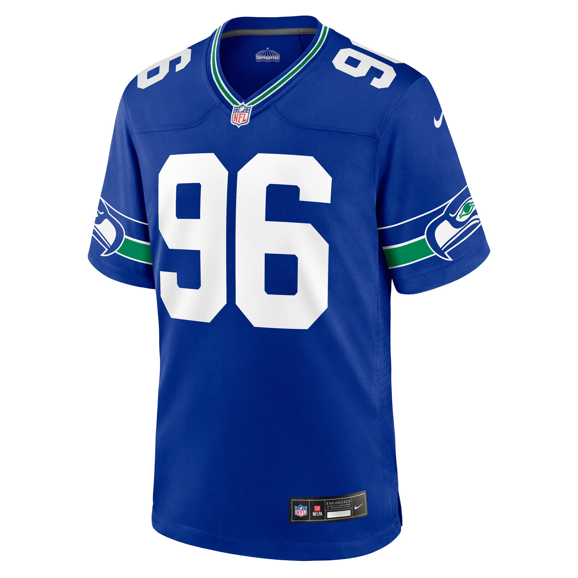 Cortez Kennedy Seattle Seahawks Nike Throwback Retired Player Game Jersey Royal - Image 2
